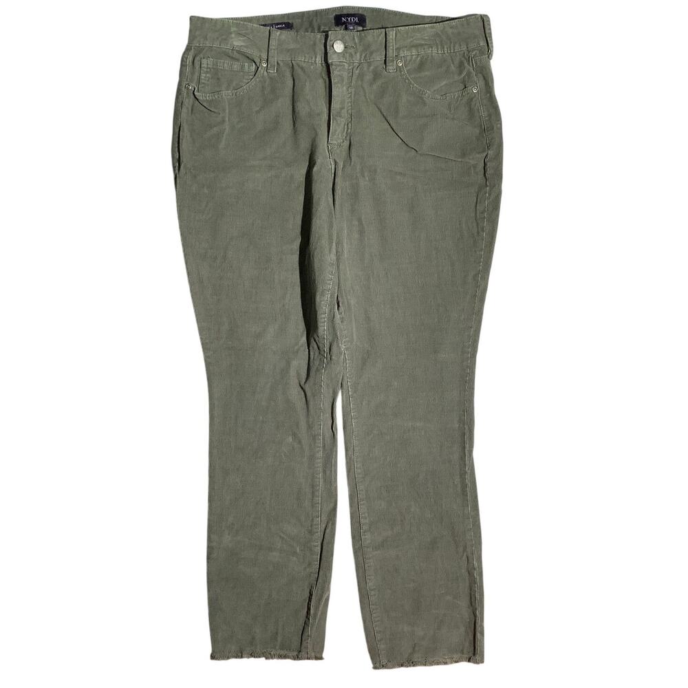 NYDJ Alina Ankle Corduroy Pants Women’s Size 12 — Lift Tuck, Stretch, Casual